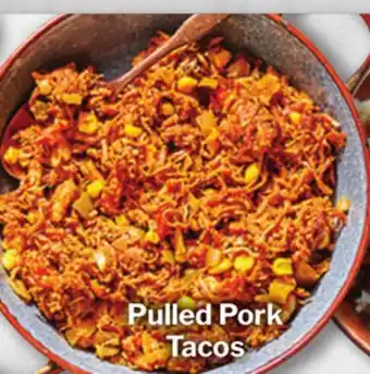 M & M Food Market Pulled pork tacos offer