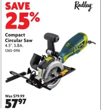 Home Hardware Compact circular saw offer