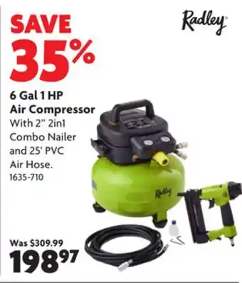 Home Hardware 6 gal 1 hp air compressor offer