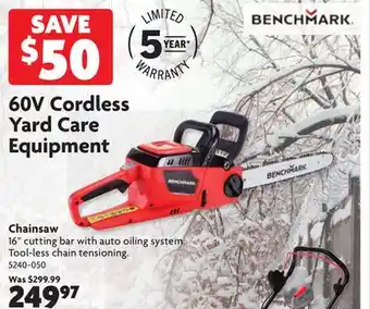 Home Hardware 60v cordless chainsaw offer