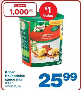 Wholesale Club Knorr hollandaise sauce mix, 800g offer