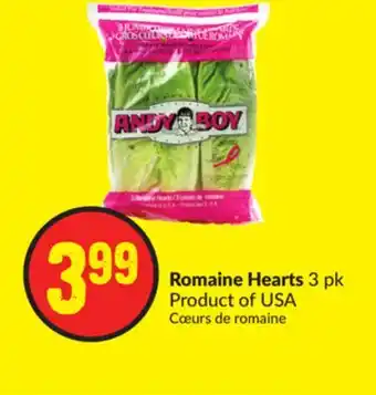 Chalo FreshCo Romaine hearts 3 pk product of usa offer