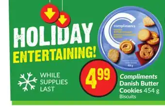 Chalo FreshCo Compliments danish butter cookies 454 g offer