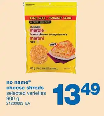 Wholesale Club No name cheese shreds, 900 g offer