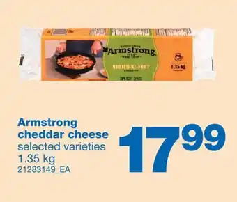 Wholesale Club Armstrong cheddar cheese, 1.35 kg offer