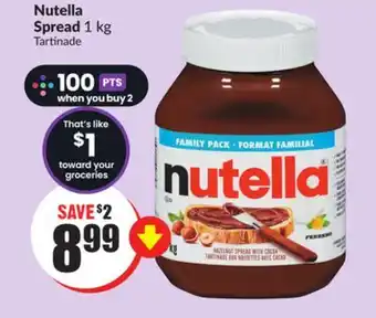 Chalo FreshCo Nutella spread 1 kg offer