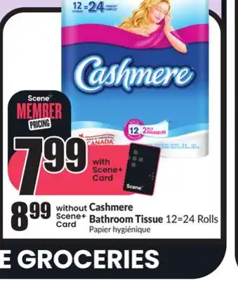 Chalo FreshCo Cashmere bathroom tissue 12 = 24 rolls offer