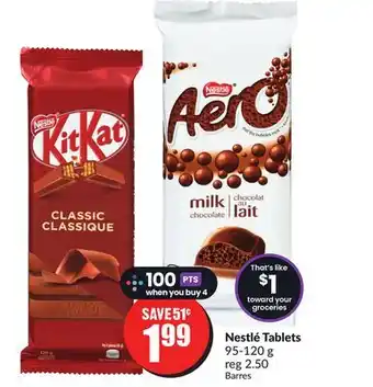Chalo FreshCo Nestlé tablets 95-120 g offer