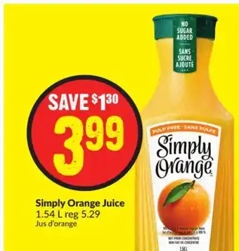 FreshCo Simply orange juice 1.54 l offer