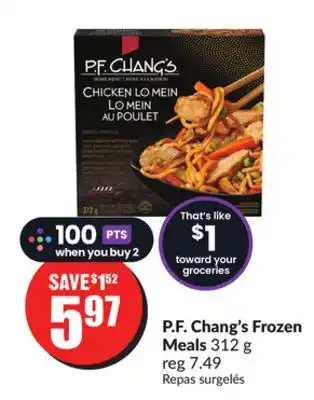 FreshCo P.f. chang's frozen meals 312 g offer