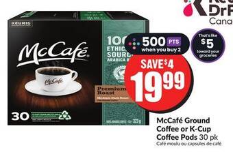 FreshCo Mccafé ground coffee or k-cup coffee pods 30 pk offer