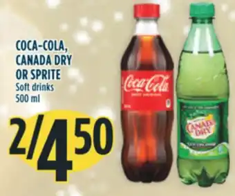 Marché Adonis Coca-cola, canada dry or sprite soft drinks offer