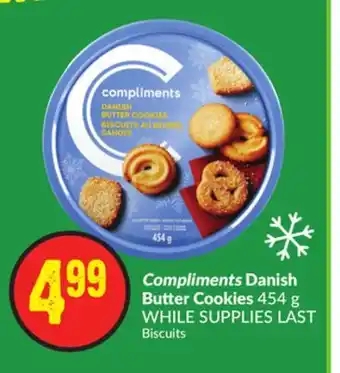 FreshCo Compliments danish butter cookies 454 g offer