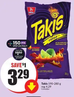 FreshCo Takis 190-280 g offer