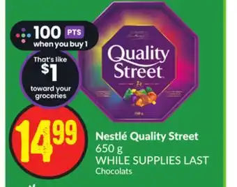FreshCo Nestlé quality street 650 g offer