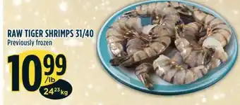 Marché Adonis Raw tiger shrimps 31/40 offer