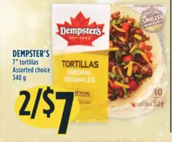 Marché Adonis Dempster's 7 tortillas offer