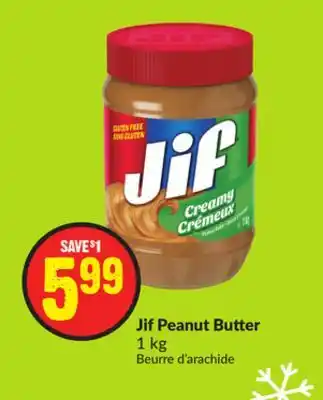 FreshCo Jif peanut butter 1 kg offer