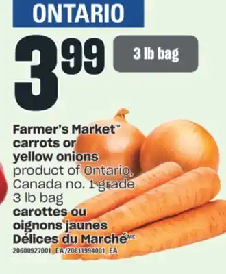 Valu-mart Carottes ou oignons jaunes délices du marché offer