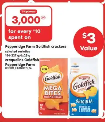 Valu-mart Craquelins goldfish pepperidge farm, 156-227 g/6x28 g offer