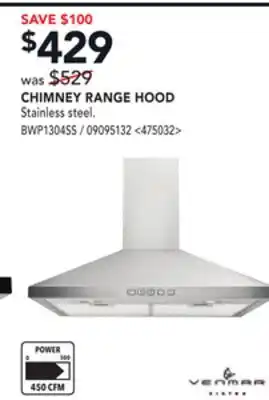 RONA Venmar chimney range hood offer