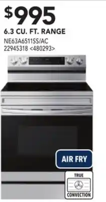 RONA Samsung 6.3 cu. ft. range offer