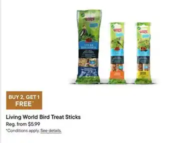 Petvalu Living world bird treat sticks offer