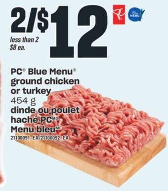 Valu-mart Dinde ou poulet haché pc menu bleu offer