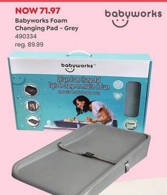 Babies 'R' Us Babyworks foam changing pad - grey offer