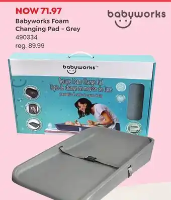 Babies 'R' Us Babyworks foam changing pad - grey offer