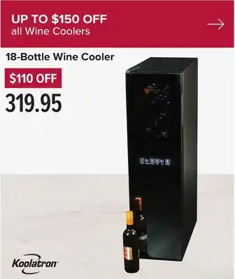 Linen Chest 18-bottle wine cooler offer