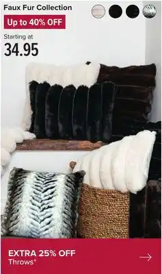 Linen Chest Faux fur collection offer