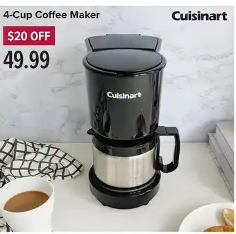 Linen Chest 4-cup coffee maker offer