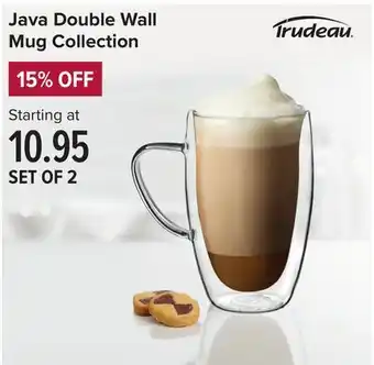 Linen Chest Java double wall mug collection offer