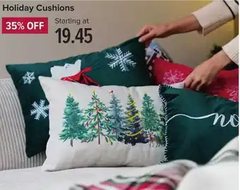 Linen Chest Holiday cushions offer