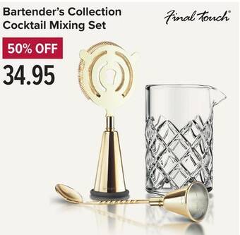 Linen Chest Bartender's collection cocktail mixing set offer