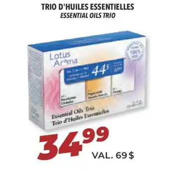 Familiprix Lotus aroma essential oils trio offer