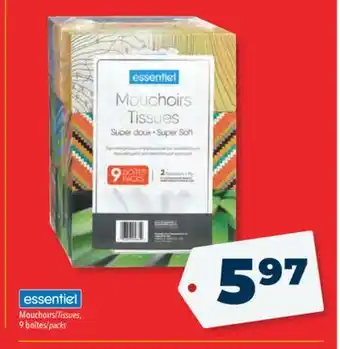 Familiprix Essentiel tissues, 9 packs offer