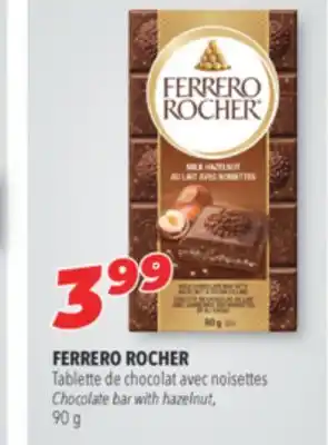Familiprix Ferrero rocher chocolate bar with hazelnut offer