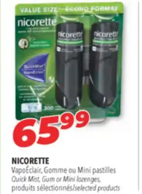 Familiprix Nicorette quick mist, gum or mini lozenges, selected products offer