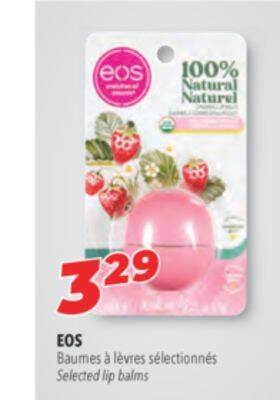 Familiprix Eos selected lip balms offer