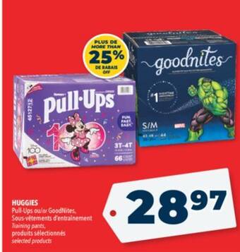 Familiprix Huggies pull-ups or goodnites training pants selected products offer