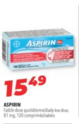 Familiprix Aspirin daily low dose, 81 mg, 120 tablets offer