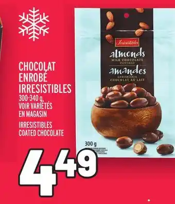 Metro Chocolat enrobé irresistibles | irresistibles coated chocolate offer