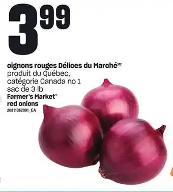 Provigo Oignons rouges délices du marché, sac de 3 lb offer