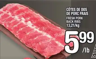 Marche Ami Côtes de dos de porc frais | fresh pork back ribs offer
