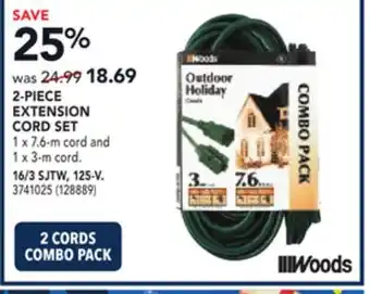 RONA 2-piece extension cord set 16/3 sjtw, 125-v offer
