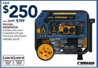 RONA Tri-fuel generator offer