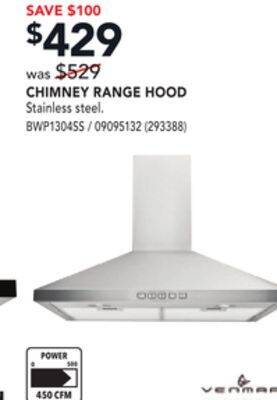 RONA Broan chimney range hood offer