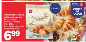 L'Intermarché Croissants pur beurre, prêts à cuire au four surgelés, 312 - 360 g offer